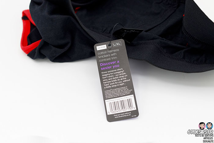 Lovehoney Strap-on Harness Review - Red and Black cotton briefs